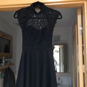Black Mini Dress with Lace